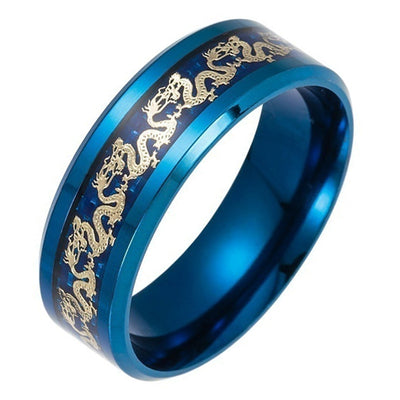 Fashion Black Dragon Tungsten Carbide Titanium Steel Wedding Rings - goldylify.com