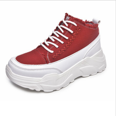 2020 new  Spring Korean version street shot sport thick-soled running shoes lovers fashion lace-up student shoes - goldylify.com