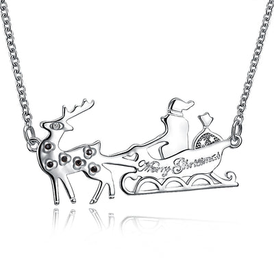 Christmas Series Necklace 18-INCH Sled Car Necklace - goldylify.com