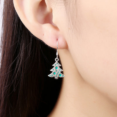 Another Silver Christmas Theme - Drop Earrings for Christmas Trees - goldylify.com