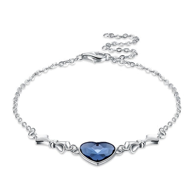 S925 Heart Sterling Silver Bracelet - goldylify.com