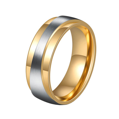 Men's Steel Lovers Gold-Plated Rings 01171 Personality Gifts Jewelry - goldylify.com
