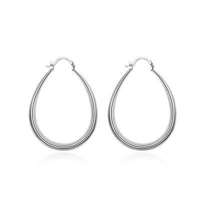 Three-Dimensional U-Shaped Earrings Fashion Drop Silver Earrings - goldylify.com