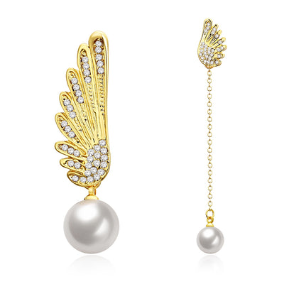 Christmas Pearl Earrings Dripping Oil White/Gold Plating - goldylify.com