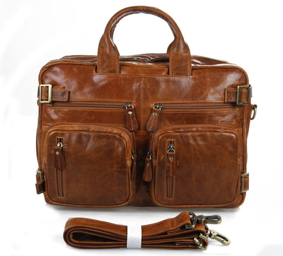 Men's business series of personality, generous men's leather handbag slant bag shoulder bag 7026 - goldylify.com
