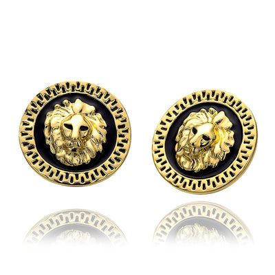 Gold Plated Lion Earrings - goldylify.com