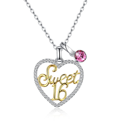 18/5000  S925 Sterling Silver Crystal Heart Pendant Necklace - goldylify.com