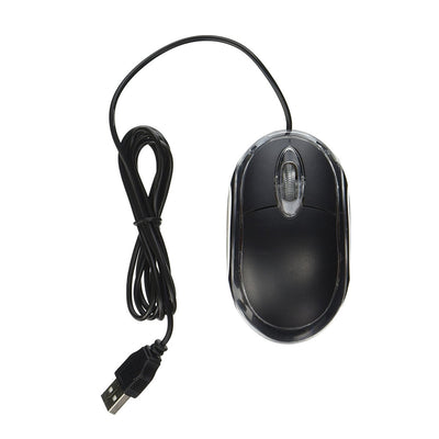 Generic Black 3-Button 3D USB 800 Dpi Optical Scroll Mice Mouse w/ Blue & Red LEDs For Notebook Laptop Desktop - goldylify.com
