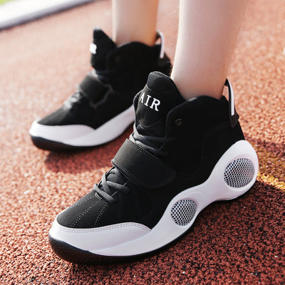 Trend casual large size thick bottom increased basketball shoes shockproof wear sports boots - goldylify.com