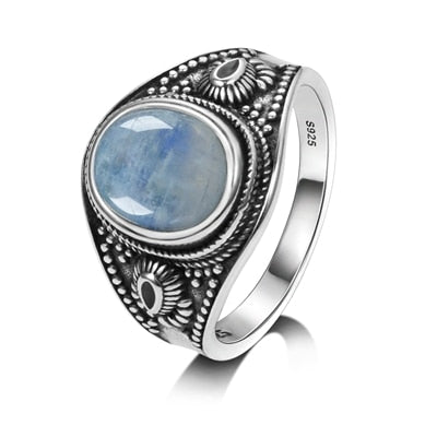 Nasiya Natural Moonstone 925 Silver Jewelry Rings Men For Women Party Weeding Anniversary Engagement Gifts Fine Jewelry - goldylify.com