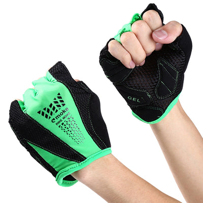 Moke Half-finger Bicycle Gloves Polyester Sweat-absorbing for Mountain Cycling - goldylify.com