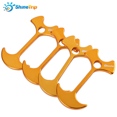 4pcs SHINETRIP Lightweight Tent Peg Rope Grip Loop Buckle Floor Nail Travel Kit - goldylify.com