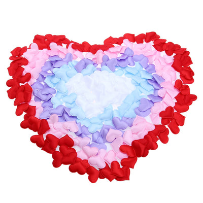 1000pcs Padded Fabric Heart Applique for Wedding Party Decoration Scrapbook Hair Craft - goldylify.com