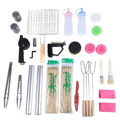 Outdoor Barbecue Tools Set Contains 16 Different Kinds of BBQ Accessories - goldylify.com