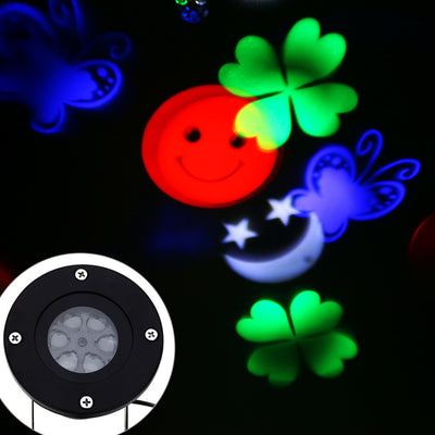 110 - 240V 4W LED Waterproof Smiling Face Light Landscape Projector Lamp - goldylify.com