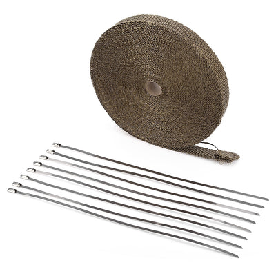 Auto Car Titanium Exhaust Header Tube Fiberglass Heat Wrap Tape - goldylify.com