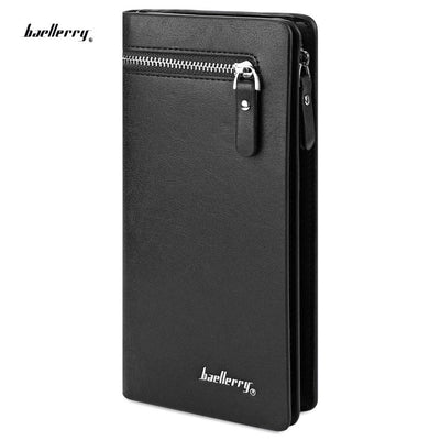 Baellerry Solid Color Cell Phone Money Photo Card Clutch Wallet for Men - goldylify.com