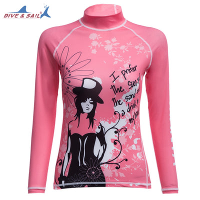 DIVE - SAIL LS - 641 Sun Protection Shirt Rashguard Swim Cloth with Long Sleeves - goldylify.com