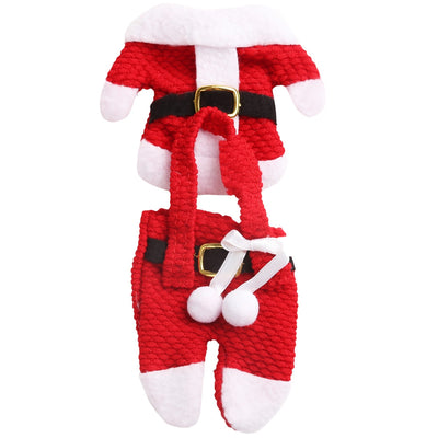 6 Pairs Christmas Santa Decoration Suit Pants Cutlery Fork Spoon Holder Bags - goldylify.com