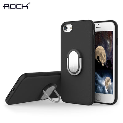 Rock M1 Magnetic Suction Ring Holder PU Leather Cover Case for iPhone 7 - goldylify.com