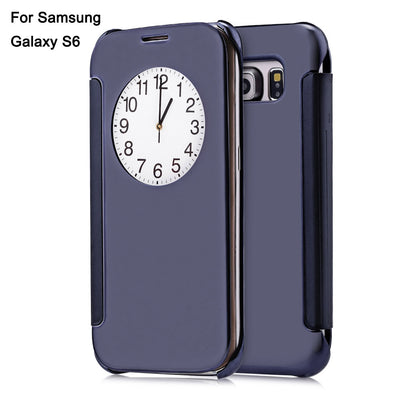 Luxury Mirror Flip Cover Hard PC Case with Auto Sleep Wake Up Function for Samsung Galaxy S6 - goldylify.com
