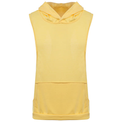 Simple Design Hooded Sleeveless Front Pocket Solid Color T-Shirt for Men - goldylify.com
