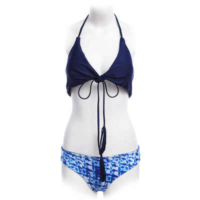 Cute Two-piece Mini Bandage Bikini Set Halter Swimsuit String Swimwear - goldylify.com