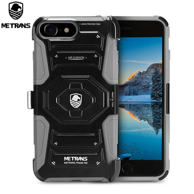 Metrans Three-piece Case Anti-knocking Anti-falling PC Shell Cover for iPhone 7 - goldylify.com
