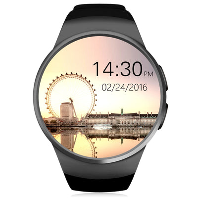 KingWear KW18 1.3 inch Round Dial Smartwatch Phone MTK2502 IPS Screen Pedometer Sedentary Reminder Bluetooth 4.0 Heart Rate Monitor - goldylify.com