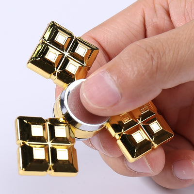 Tri Grid Alloy Fidget Spinner Finger Plaything - goldylify.com
