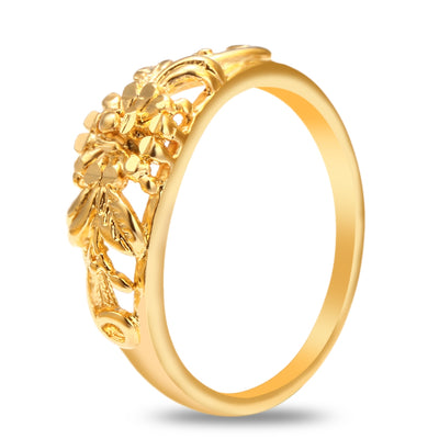 18K Electroplate Gold Color Flower Ring for Women - goldylify.com