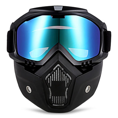 Refurbished ROBESBON MT - 009 Motorcycle Goggles with Mask - goldylify.com