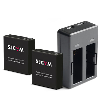 SJCAM Dual Slot Charging Dock with Double 1000mAh Back-up Batteries for SJ7 Star Action Camera - goldylify.com