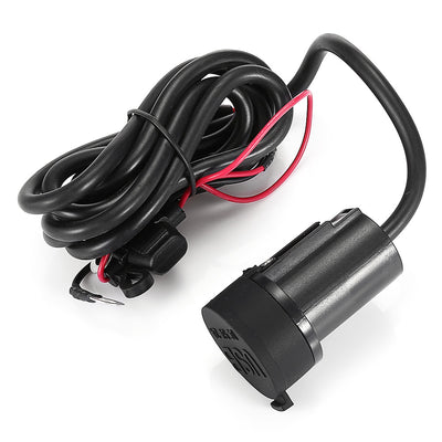 Cylinder Motorcycle Scooter Double USB Charger with LED Indicator / Waterproof Cover - goldylify.com