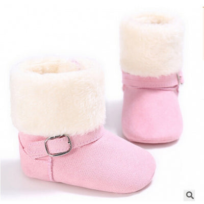 Baby Toddler Prewalker Soft Shoes Snow Boot Fleece Winter Warm Kids Gift BK - goldylify.com