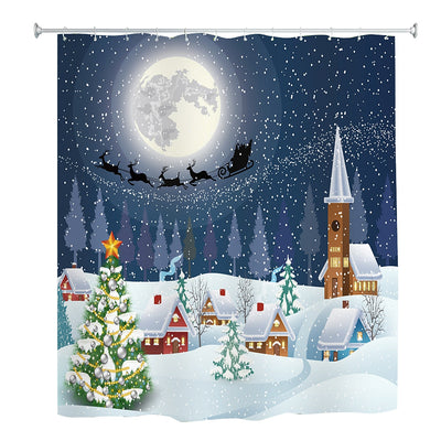 180 x 180cm Christmas Snowtree 3D Printing Shower Curtain - goldylify.com