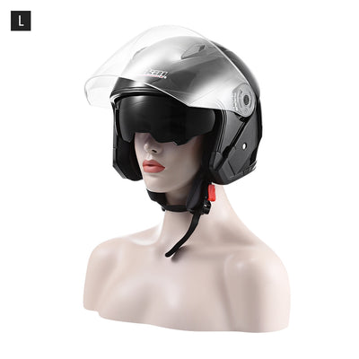 JIEKAI JK - 512 Motorcycle Open Face Helmet with Dual Lens - goldylify.com