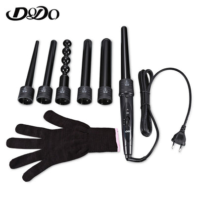 DODO Electric 6 in 1 Hair Curler Conical Ceramic Curling Tool - goldylify.com