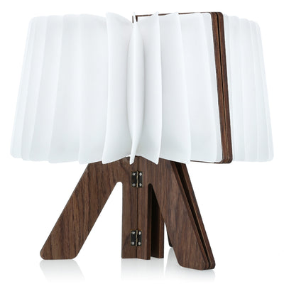 S - 001 LED Wooden Folding Book R Shape Night Light - goldylify.com