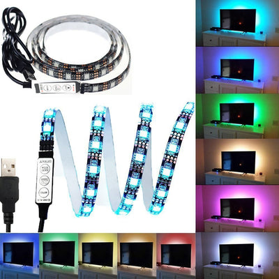 KWB 5V USB LED Strip light 5050 SMD Waterproof with RGB Controller - goldylify.com