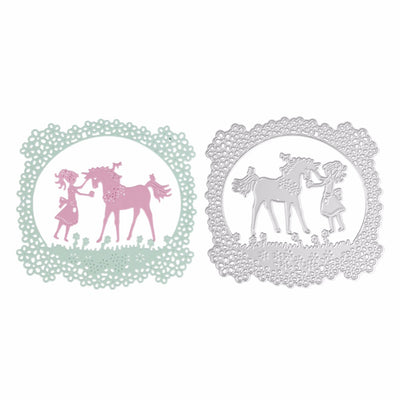 Lovely Girl Unicorn Design Metal Cutting Dies for Greeting Card Cover Photo Album - goldylify.com