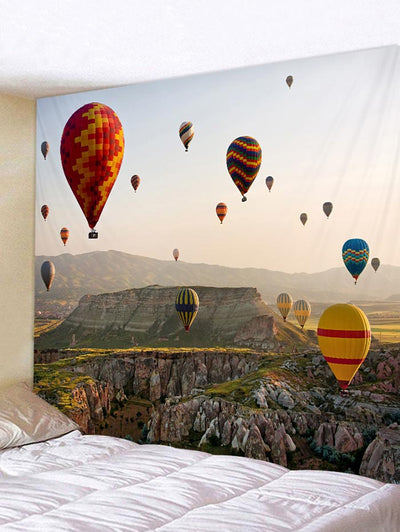 Hot Air Balloon Print Wall Tapestry - goldylify.com
