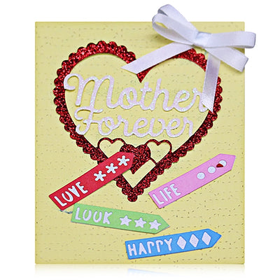 Love Life Luck Happy Decorative Arrows Stencil Embossing Plate Metal Cutting Die for DIY Crafts - goldylify.com