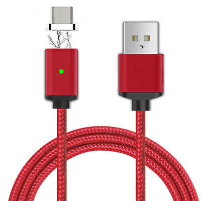 Cwxuan Micro USB Detachable Magnetic Adhesion Braided Data Sync Charging Cable (100cm) - goldylify.com