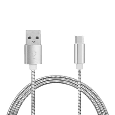3.4A Stainless Steel Spring Quick Charge Type-C USB 3.1 Charging Cable with High-Speed Data Transmission - goldylify.com