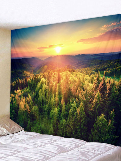 Sunshine Forest Print Wall Tapestry Hanging Decoration - goldylify.com