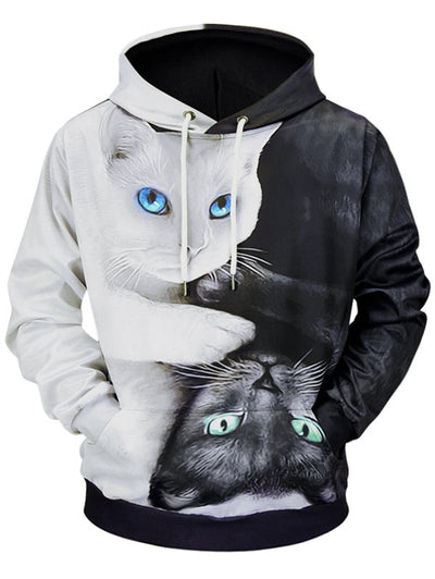 3D Cats Printed Soft Hoodie - goldylify.com