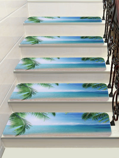 Sea Beach Pattern Decorative Stair Floor Rugs - goldylify.com