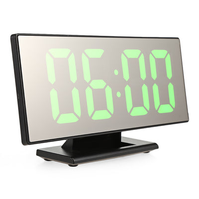 Digital Mirror Surface Alarm Clock with Large LED Display USB Port for Bedroom - goldylify.com