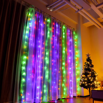 C3047 3 x 3m 304 LEDs Window Curtain String Light for Wedding Christmas Decor - goldylify.com